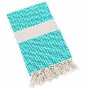 COTTON Cloud Co. 79x95 100% Cotton Fringed Oversized Diamond Turkish Blanket